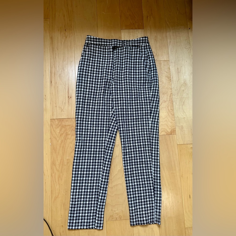 EUC Zara Tweed Black and White Work Trousers Size S